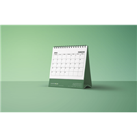 Calendarios de sobremesa personalizados con base flexible