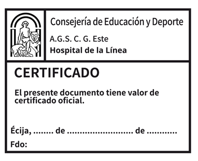 Sello automático Certificado Junta Andalucía